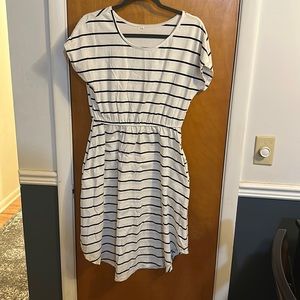 Black and white stripped dress